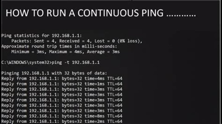 How do I run a ping command continuously?