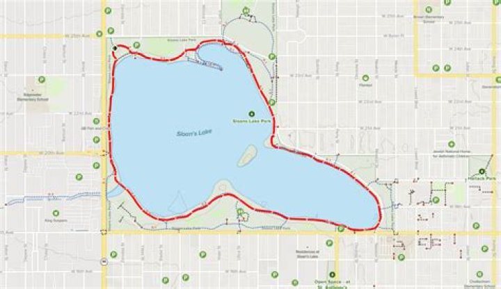 What is the distance around Sloan's Lake?