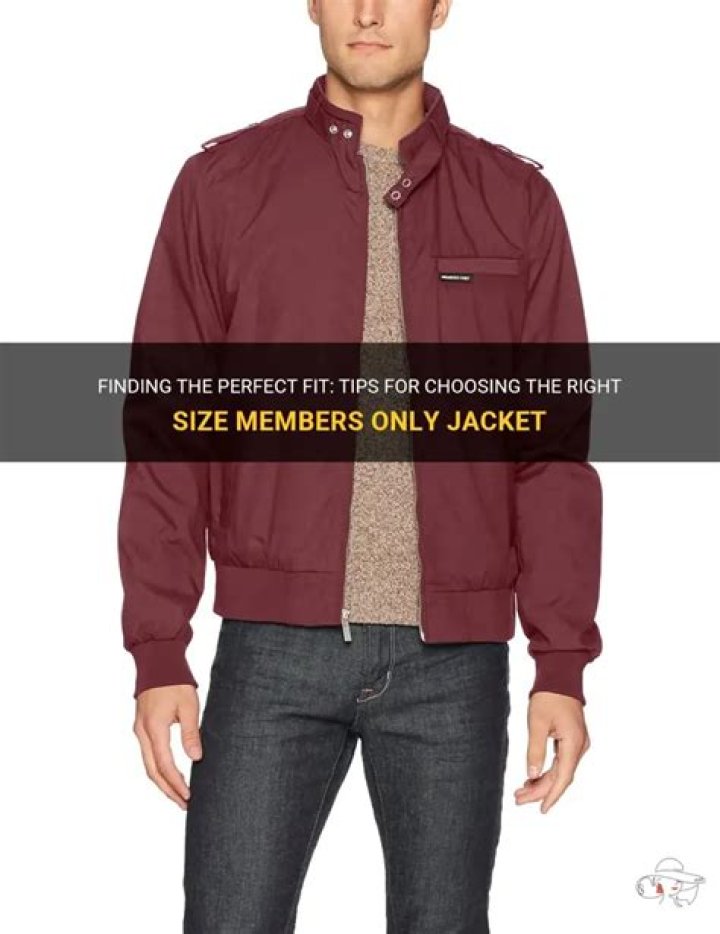 What size Members Only jacket should I get?