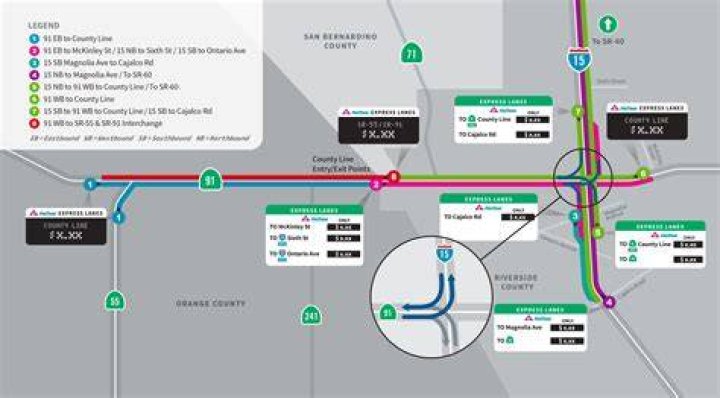 What time do the express lanes change direction in Chicago?